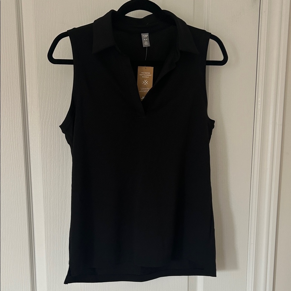 Sleeveless Black Golf tank Top